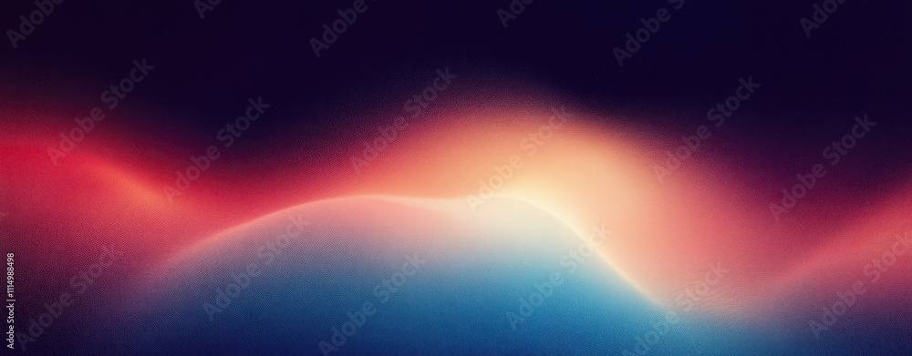Poster vibrant dark blue and red abstract gradient background with grainy texture and glowing effect for po