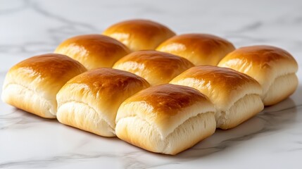 Golden Brown Dinner Rolls Soft Bakery Bread Food Photography