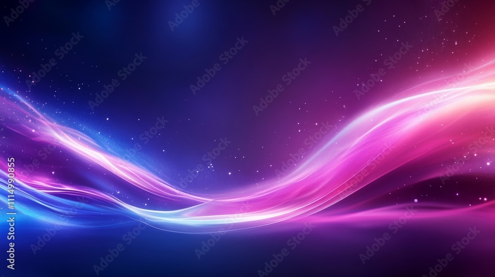 Poster abstract colorful wave background with light and sparkles