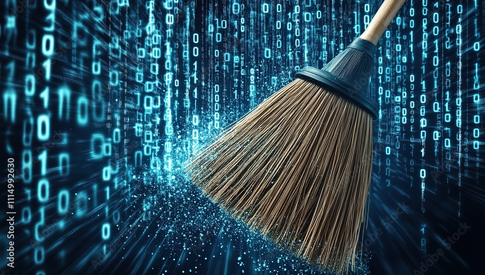 Aufkleber sweeping away digital clutter: a guide to data cleanup and optimization for efficiency