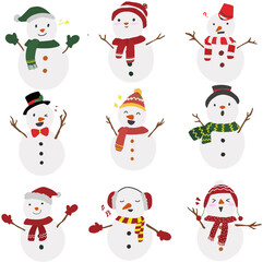 set of snowman