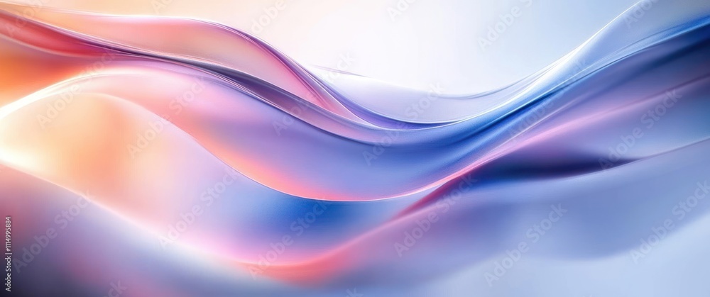 Poster futuristic abstract waves background flowing design light shadow play