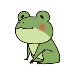 Obraz premium 横を向いて座っている蛙