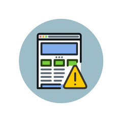 Warning attention icon symbol vector image Illustration