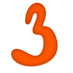 Naklejka premium Orange number icon