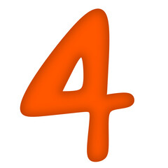 Fototapeta premium Orange number icon