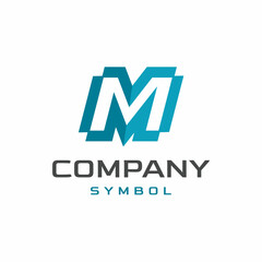 M Initial Letter Logo Design