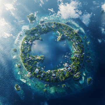 Aerial View of Clipperton Island