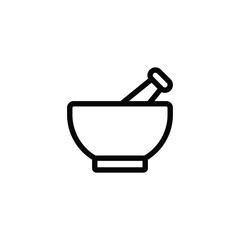 Pharmacy symbol vector. pestle and mortar icon set