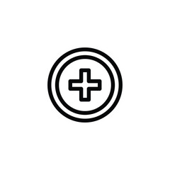 Obraz premium medical symbol icon. plus icon 