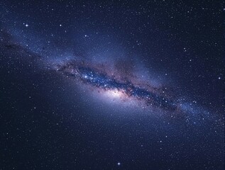 Fototapeta premium Milky Way's gentle glow illuminates the starry expanse of the night sky, milky way, astronomy, space