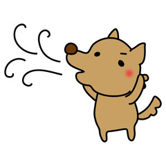家を吹き飛ばそうとする怖くないオオカミ