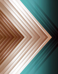 Obraz premium Abstract Teal Brown Beige Arrow Pattern Background Design