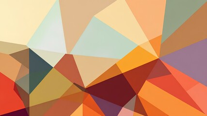 Abstract Geometric Polygonal Background in Warm Earth Tones