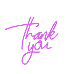 Thank You Hand Writing Colorful