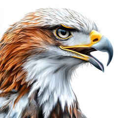 abstract eagle head isolated on white back