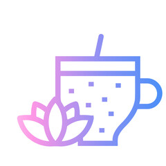 Obraz premium tea Line Gradient Icon