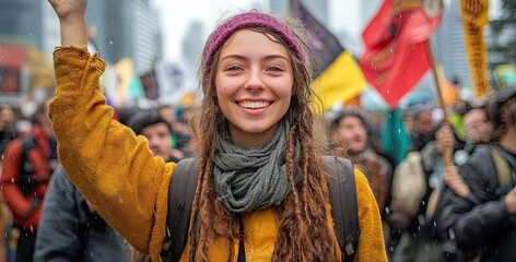 Demonstrators take to the streets to raise awareness about the importance of addressing climate change