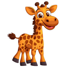 Obraz premium Cute Cartoon Giraffe Illustration | Cartoon animals