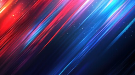 A dynamic abstract background featuring gradient transitions of red, blue, and purple, with diagonal streaks and subtle glowing accents that give a sense of depth and movement.
