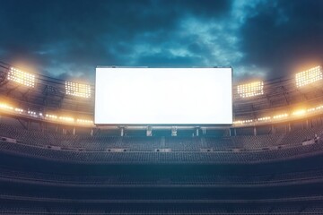 Stadium Jumbotron Mockup: Night Game Atmosphere 
