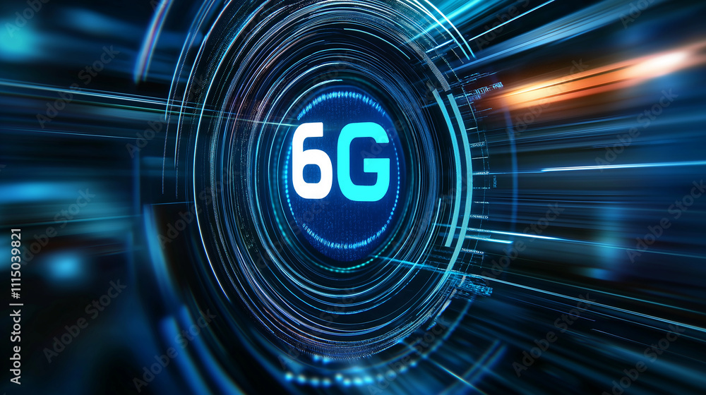 Leinwandbilder 6g wireless cellular network technology connecting the world with high-speed data transfer