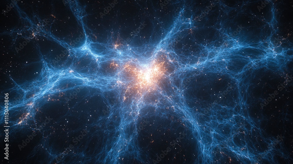Aufkleber cosmic web structure of a vibrant universe