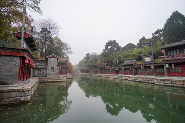 Scenery of Suzhou Street, Summer Palace, Beijing.