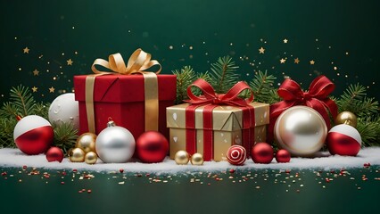 Elegant Christmas Gifts and Ornaments with Festive Decor

