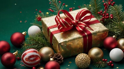 Elegant Christmas Gifts and Ornaments with Festive Decor

