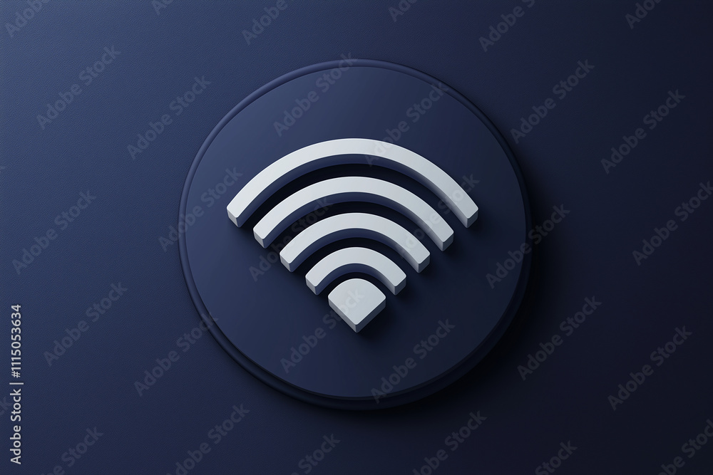 Aufkleber wifi symbol representing wireless network and internet connectivity