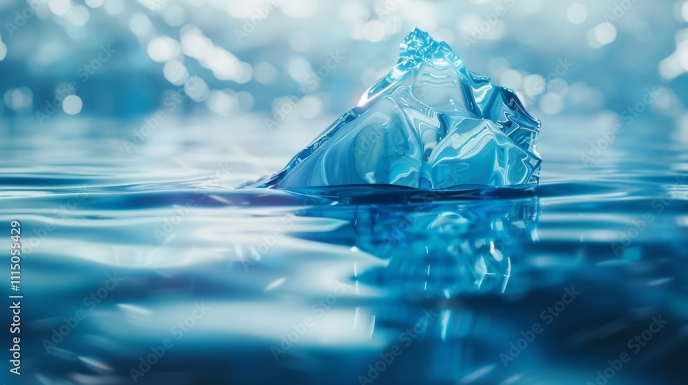 Aufkleber the blockchain iceberg emerges from the depths bringing with it a new era of transparency and trust.