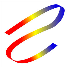 blue yellow red flag color gradient ribbon vector eps