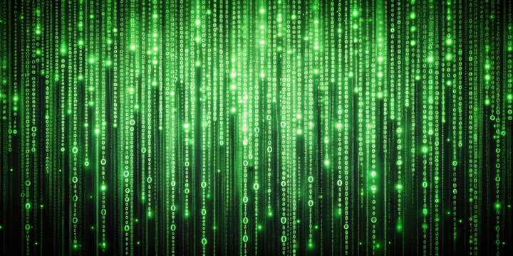 Abstract green matrix background with digital code, green, matrix, abstract, background, digital, code, technology, internet