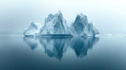 Icebergs slowly drifting and melting in the ocean are a powerful reminder of the climate challenges humanity must confront