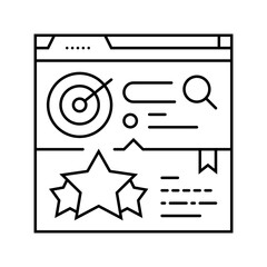 silo structure seo line icon vector. silo structure seo sign. isolated contour symbol black illustration