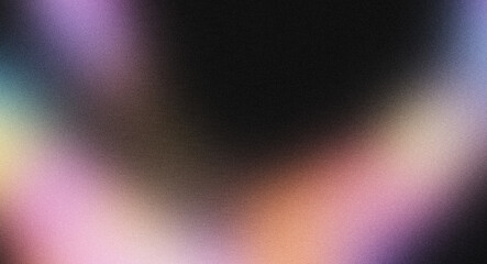 Obraz premium Dark Grainy Background, Pastel Prism Glow, Noise texture banner backdrop poster header cover design