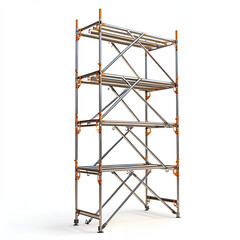 Construction action scaffolding structure urban site industrial equipment open space ground level building support concept