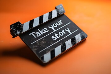 Naklejka premium Vintage Film Clapperboard with 