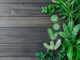 Fototapeta premium A digital dashboard displaying carbon footprint reduction metrics, symbolizing the green industry s ecofriendly goals