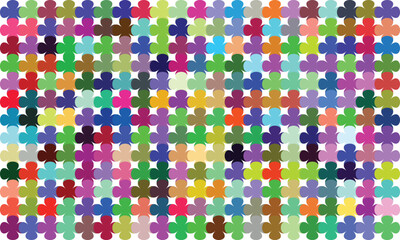 Colorful Clover Pattern, St. Patrick's Day, Lucky Clover