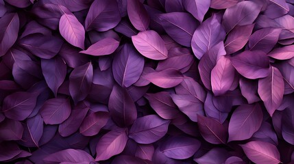 Naklejka premium A vibrant arrangement of purple leaves creating a visually appealing background.