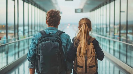 Obraz premium Family travel get trouble at airport