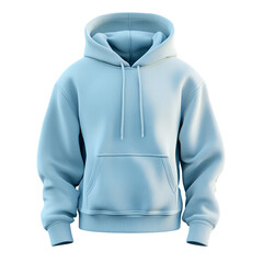 Blank light blue hoodie mockup for print