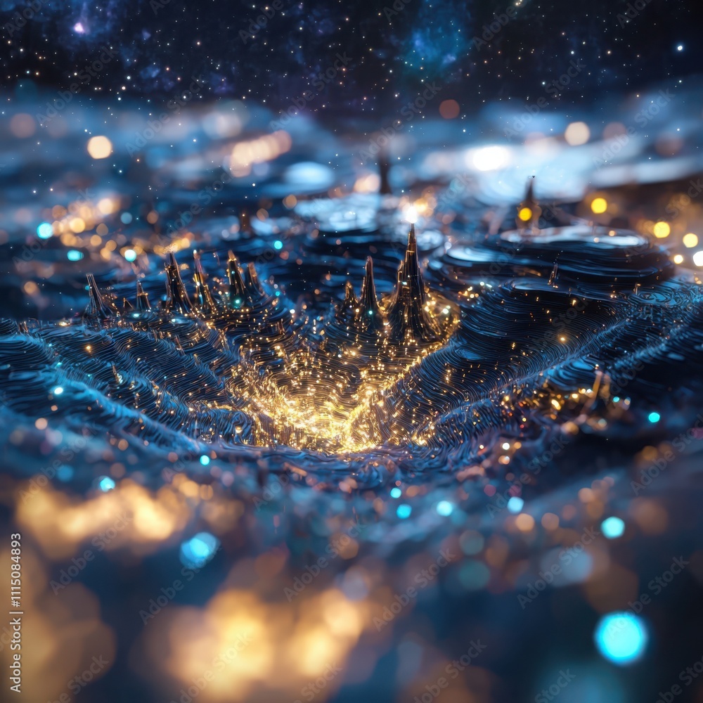 Poster high-resolution visualization of luminescent fractal patterns in quantum computing for deeper unders