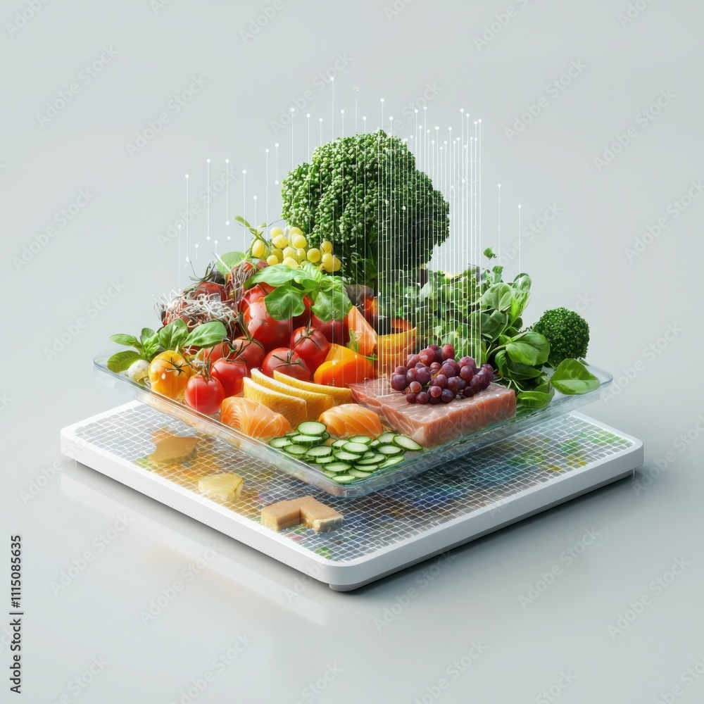 Poster visualize personalized nutrition with genomic data through an interactive food interface in a clean 