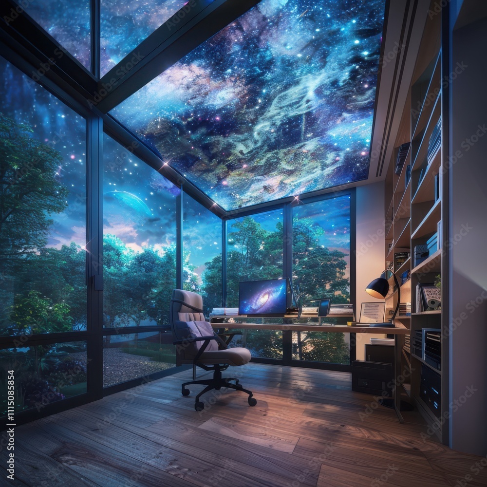 Poster creating adaptive sensory workspaces for neurodivergent individuals enhancing productivity and well-