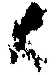 map of luzon island Philippines on white background