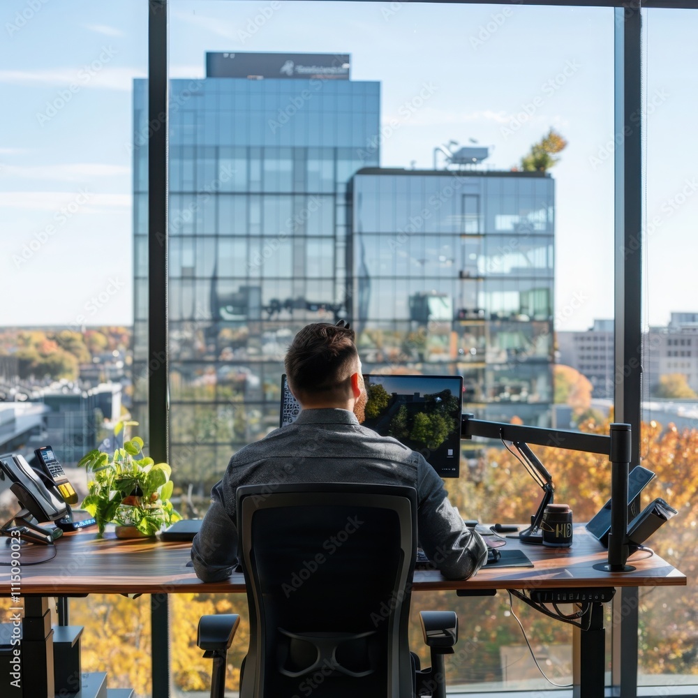 Poster enhancing adaptive workspace ergonomics through inclusive design strategies for modern offices - a c