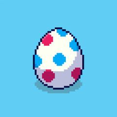 Obraz premium Pixel art Dino Egg game asset design
